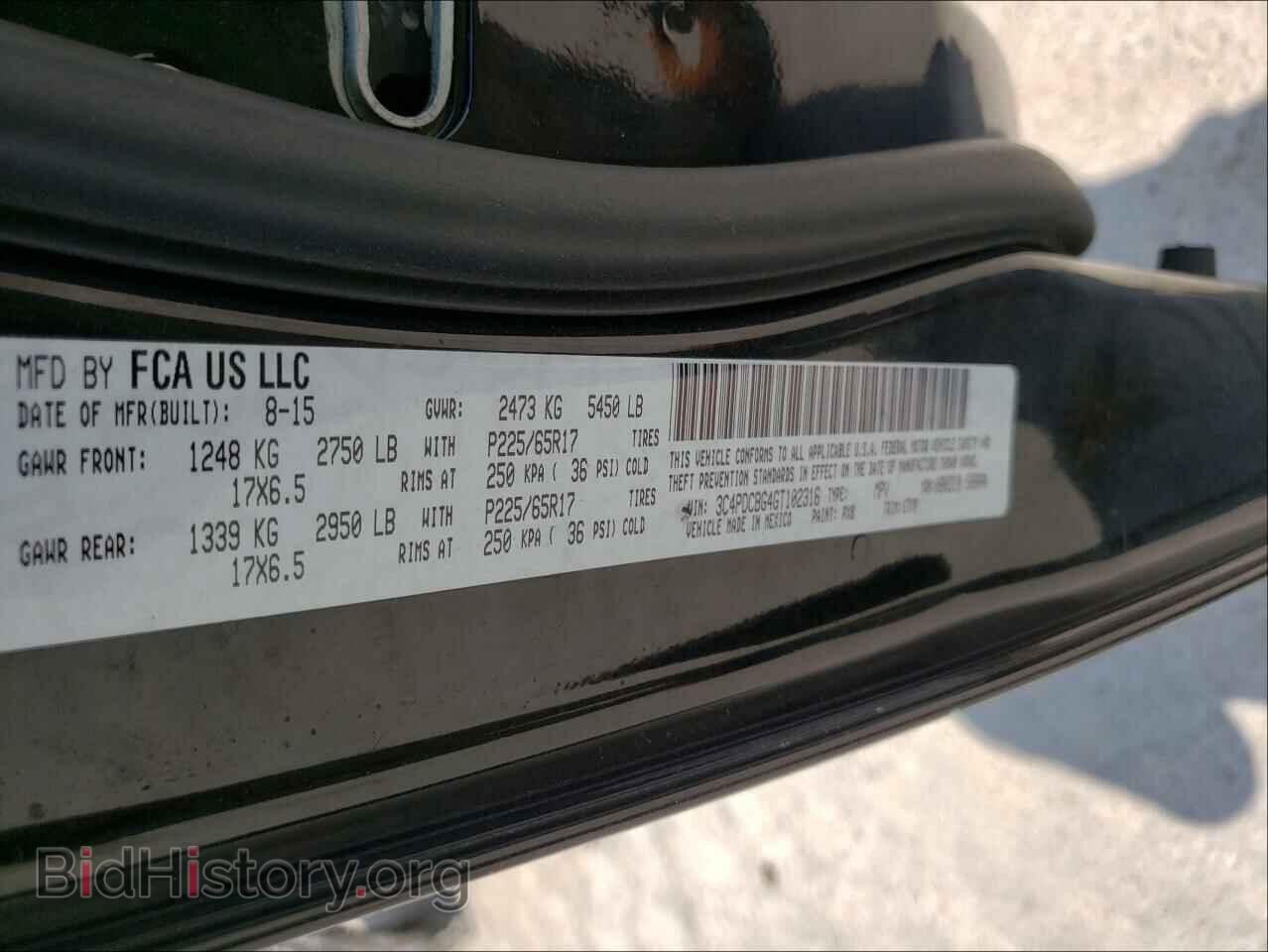 2016 DODGE JOURNEY - VIN: 3C4PDCBG4GT102316 - Фото 10