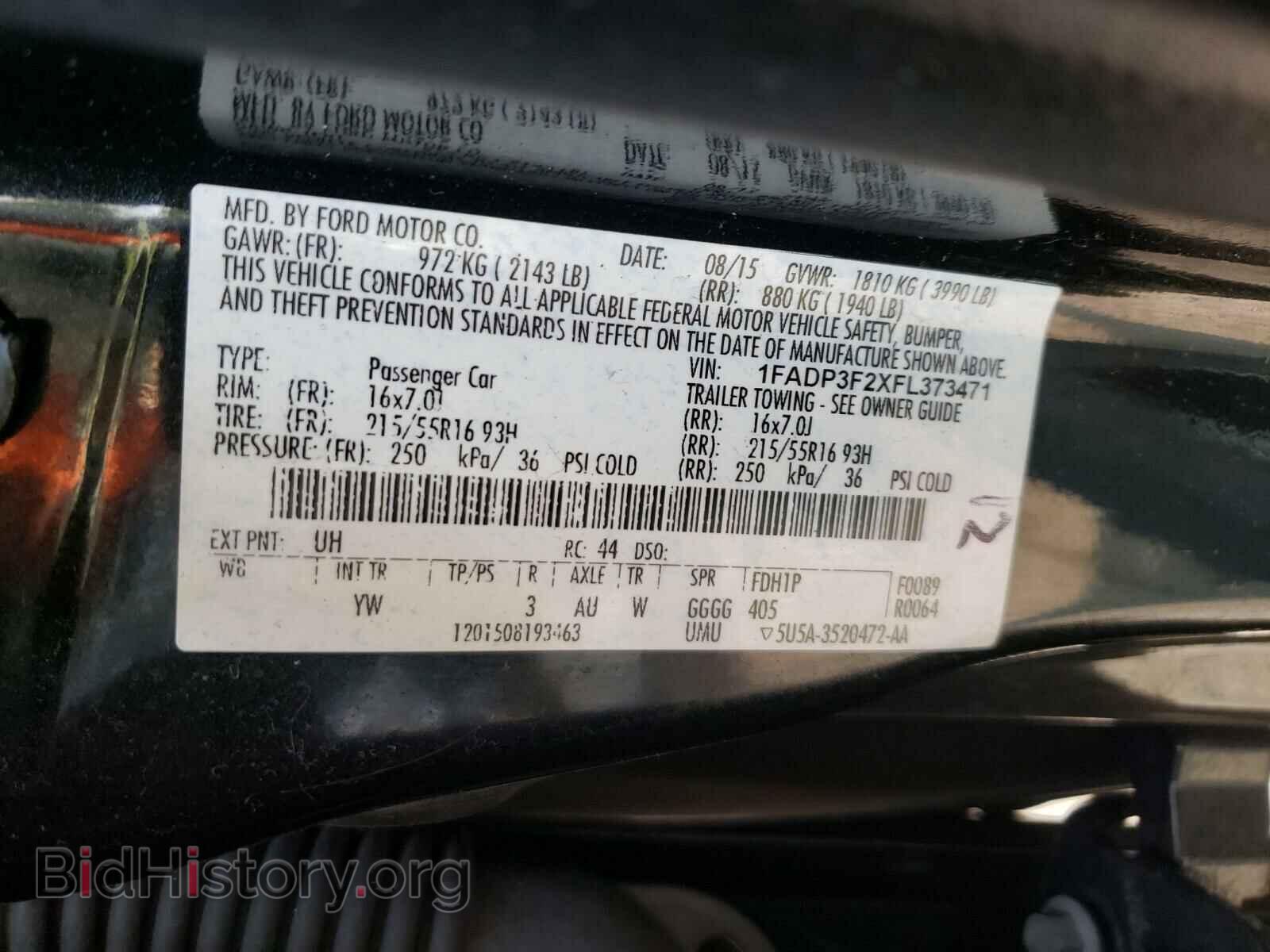 2015 FORD FOCUS - VIN: 1FADP3F2XFL373471 - Photo 10