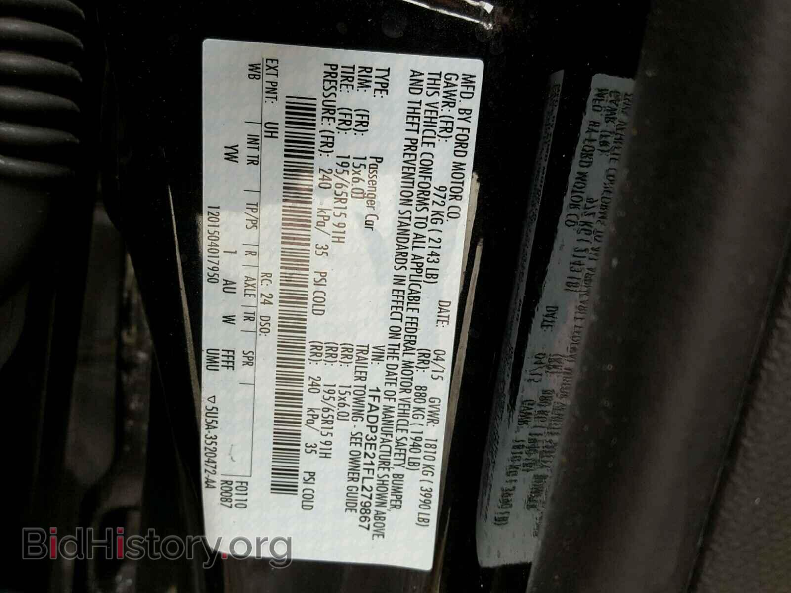 2015 FORD FOCUS - VIN: 1FADP3E21FL279867 - Photo 10