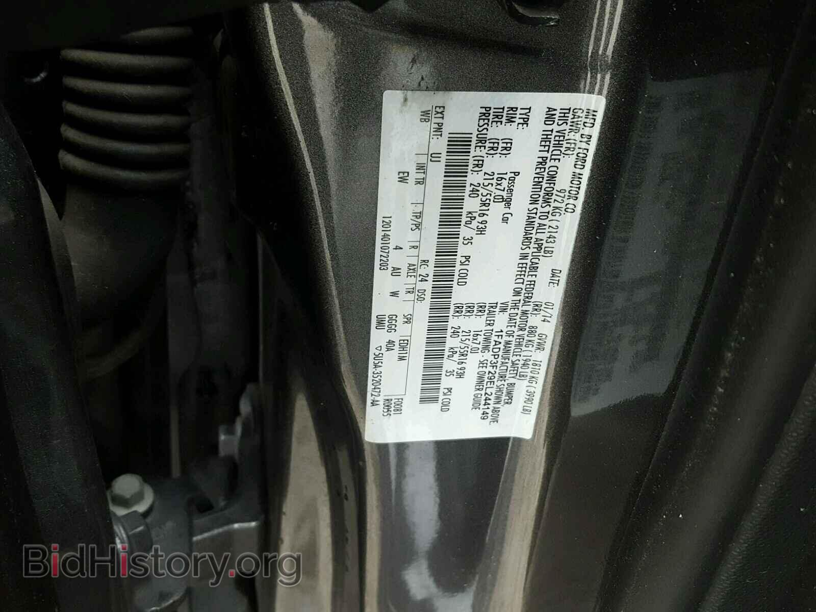 2014 FORD FOCUS SE - VIN: 1FADP3F29EL244149 - Фото 10