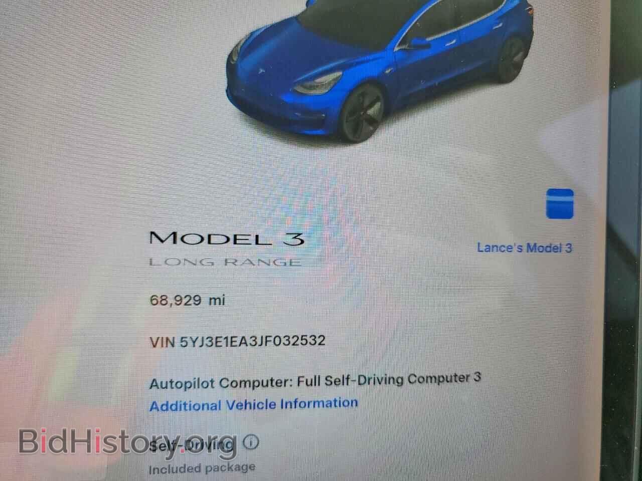 2018 TESLA MODEL 3 - VIN: 5YJ3E1EA3JF032532 - Photo 9
