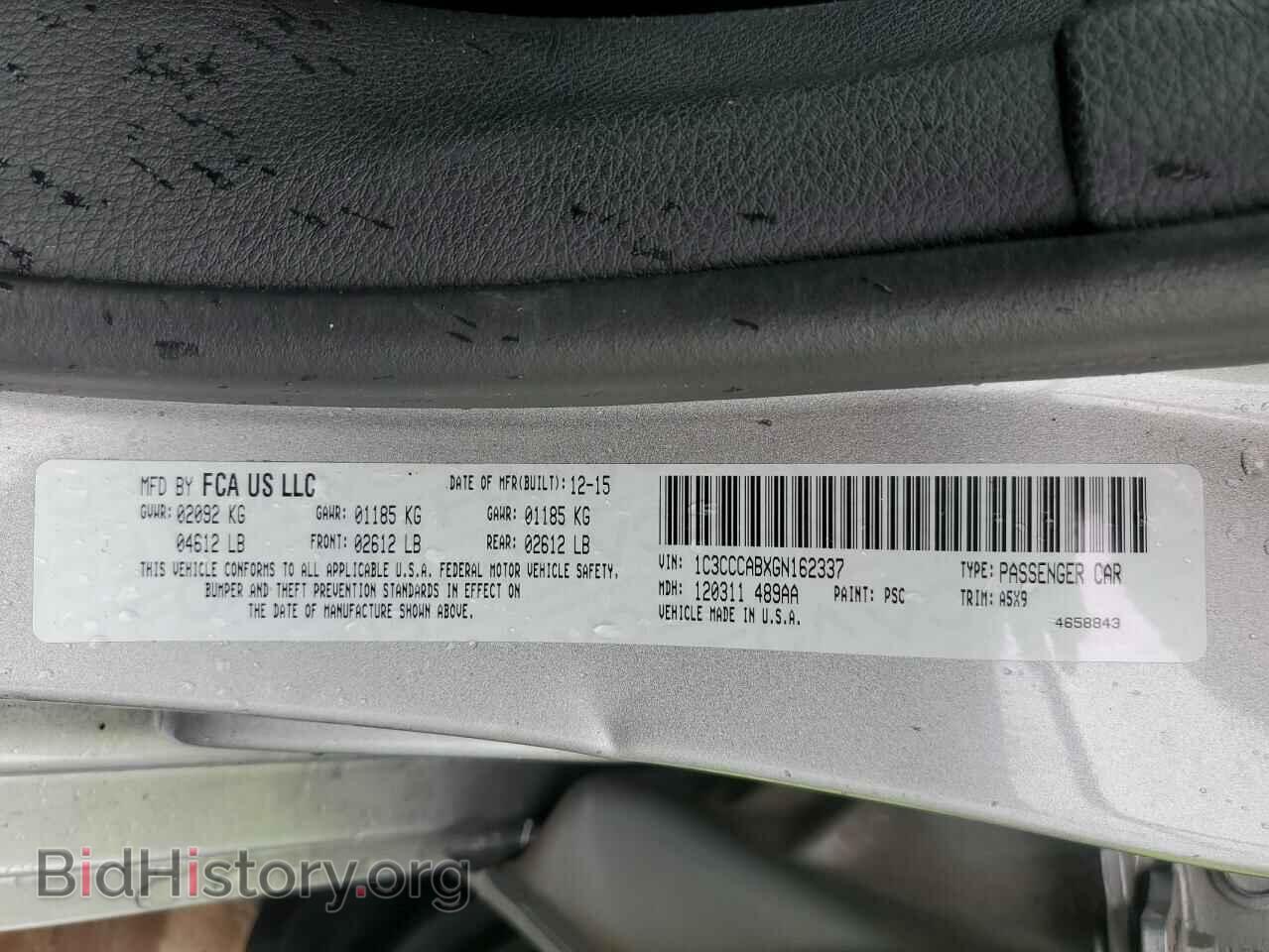 2016 CHRYSLER 200 - VIN: 1C3CCCABXGN162337 - Фото 12