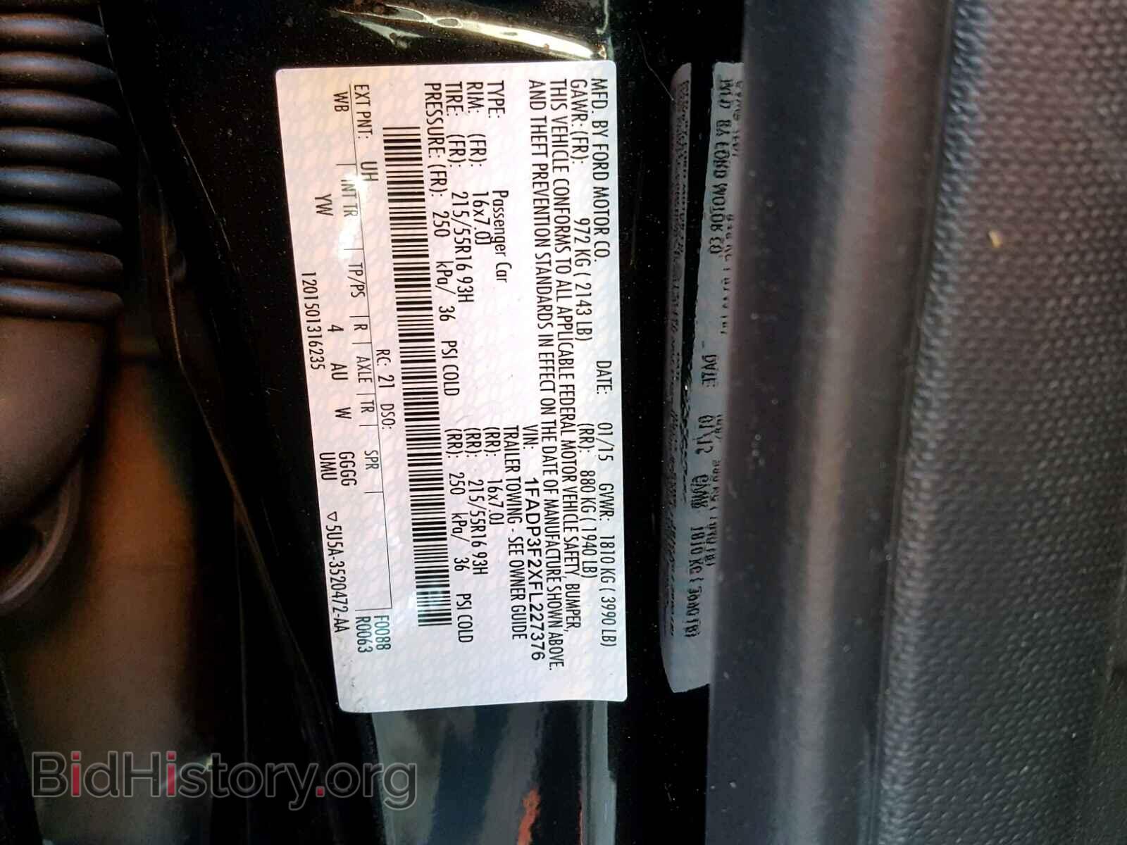 2015 FORD FOCUS - VIN: 1FADP3F2XFL227376 - Фото 10