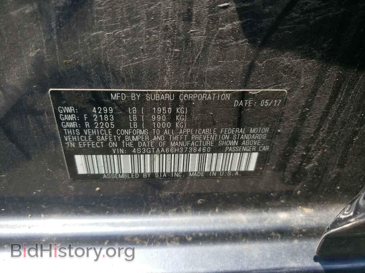 2017 SUBARU IMPREZA - VIN: 4S3GTAA66H3738460 - Фото 10