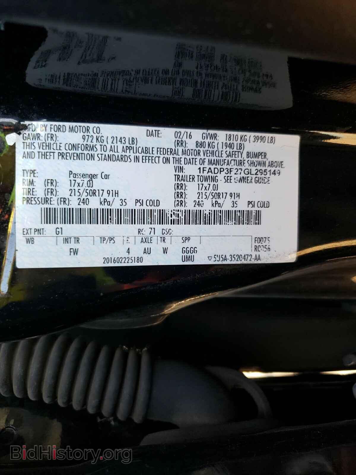 2016 FORD FOCUS - VIN: 1FADP3F27GL295149 - Photo 10
