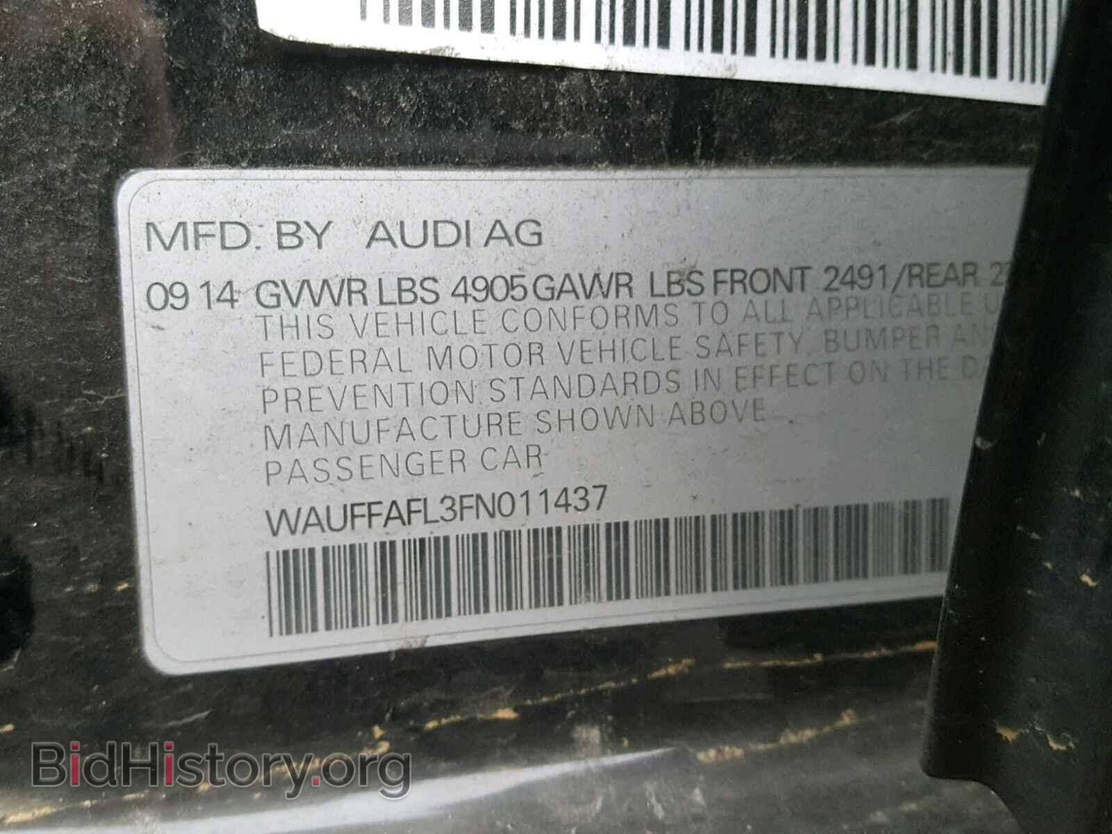 2015 AUDI A4 - VIN: WAUFFAFL3FN011437 - Фото 10