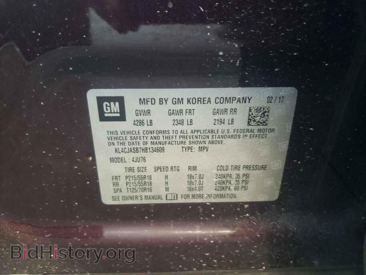 2017 BUICK ENCORE - VIN: KL4CJASB7HB134609 - Photo 10
