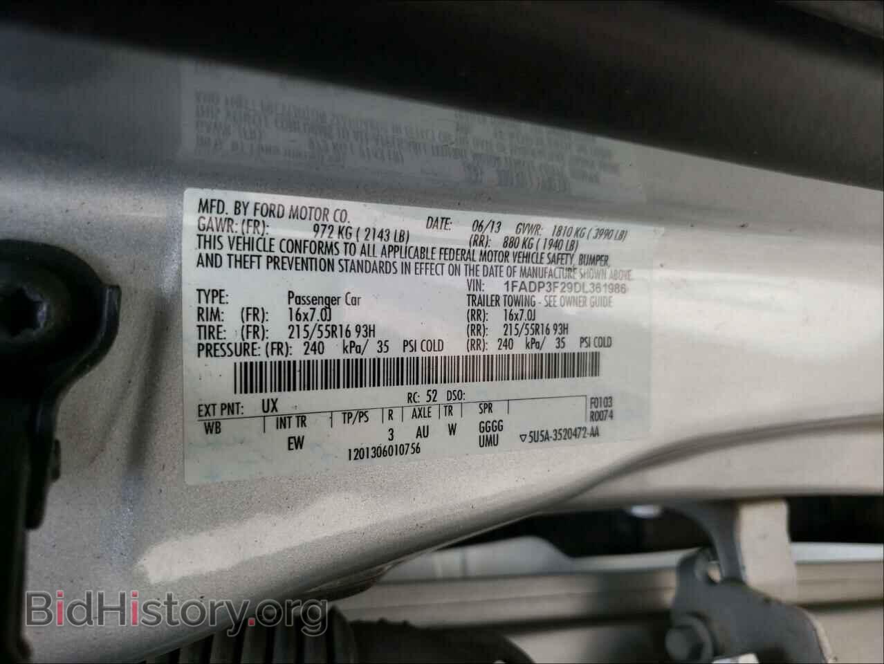 2013 FORD FOCUS - VIN: 1FADP3F29DL361986 - Photo 10