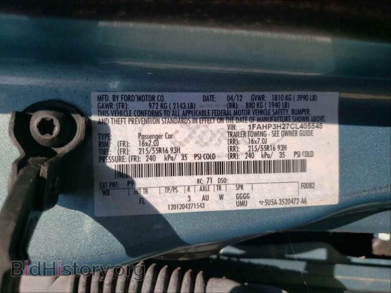 2012 Ford FOCUS (VIN 1FAHP3H27CL405545) — photo 10 of 10