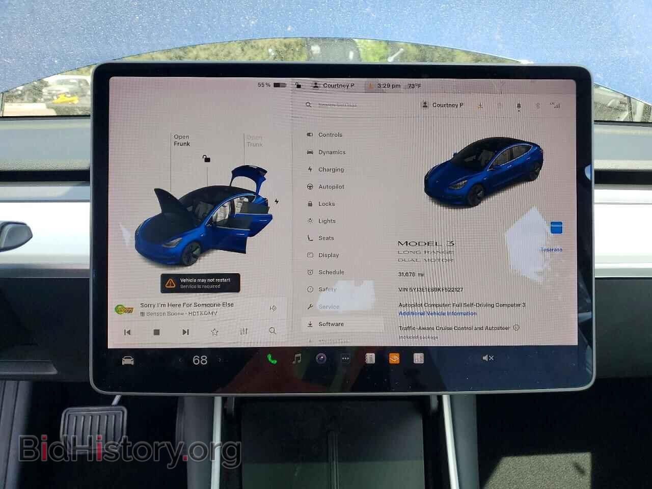 2019 TESLA MODEL 3 - VIN: 5YJ3E1EB9KF522127 - Фото 9