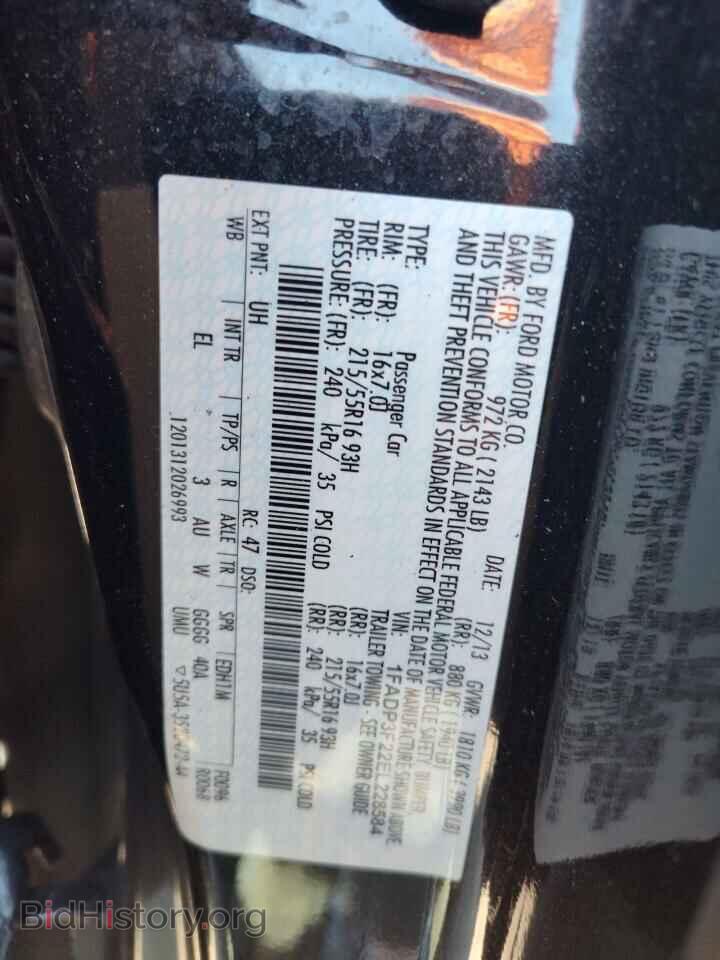 2014 FORD FOCUS - VIN: 1FADP3F22EL228584 - Фото 12