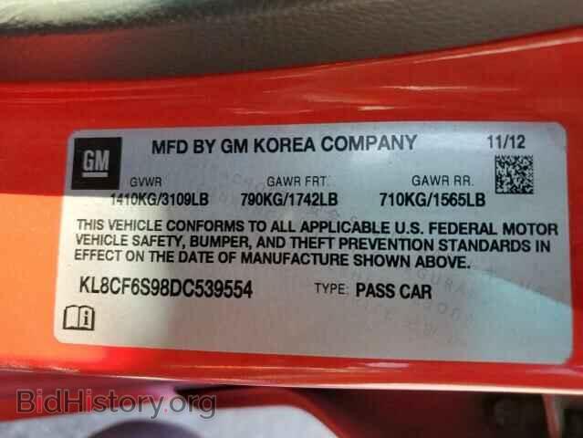 2013 CHEVROLET SPARK - VIN: KL8CF6S98DC539554 - Фото 10