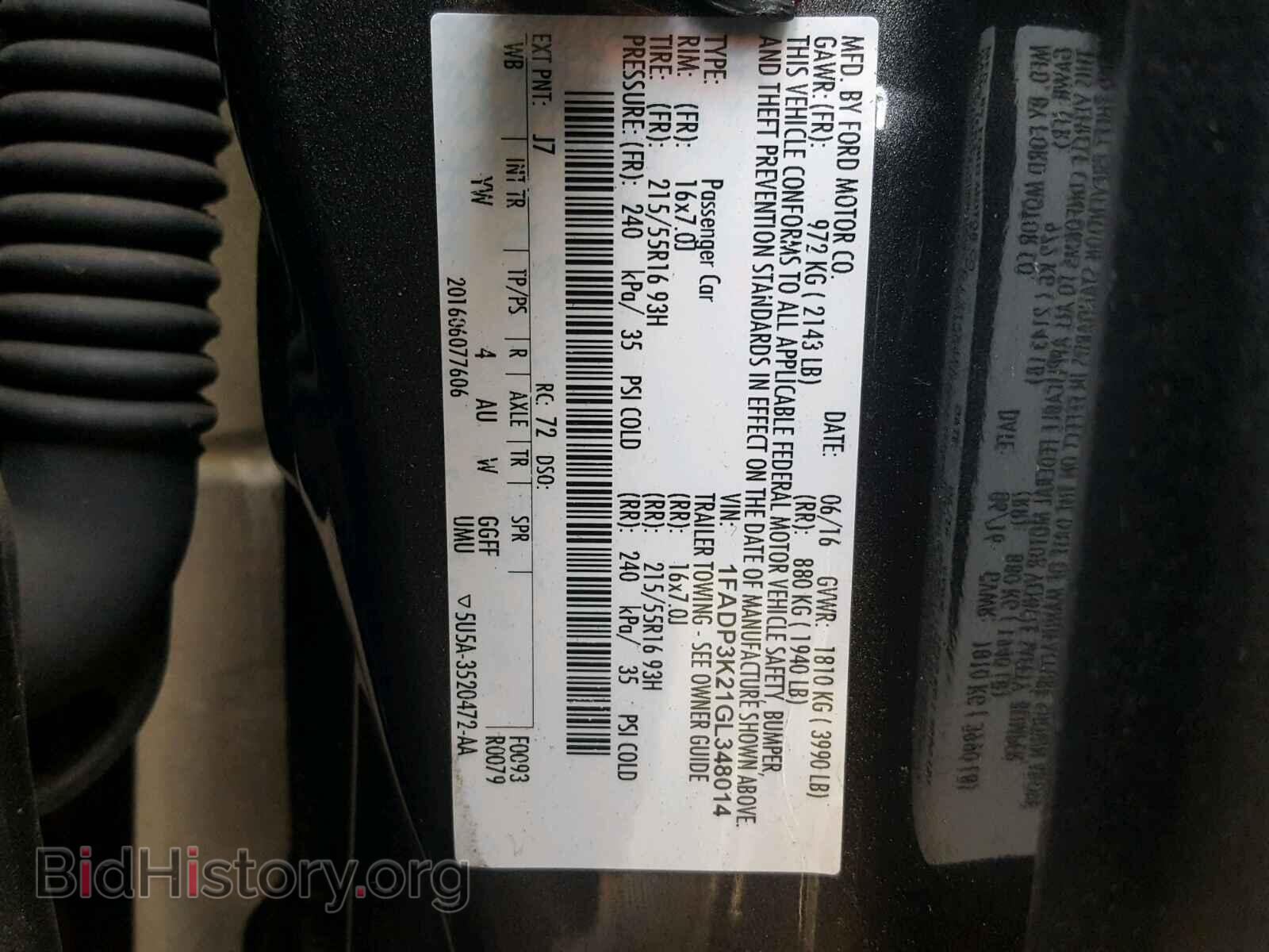 2016 FORD FOCUS - VIN: 1FADP3K21GL348014 - Photo 10