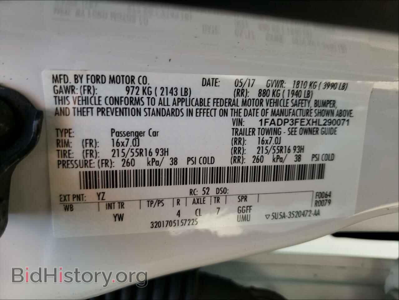 2017 FORD FOCUS - VIN: 1FADP3FEXHL290071 - Фото 10