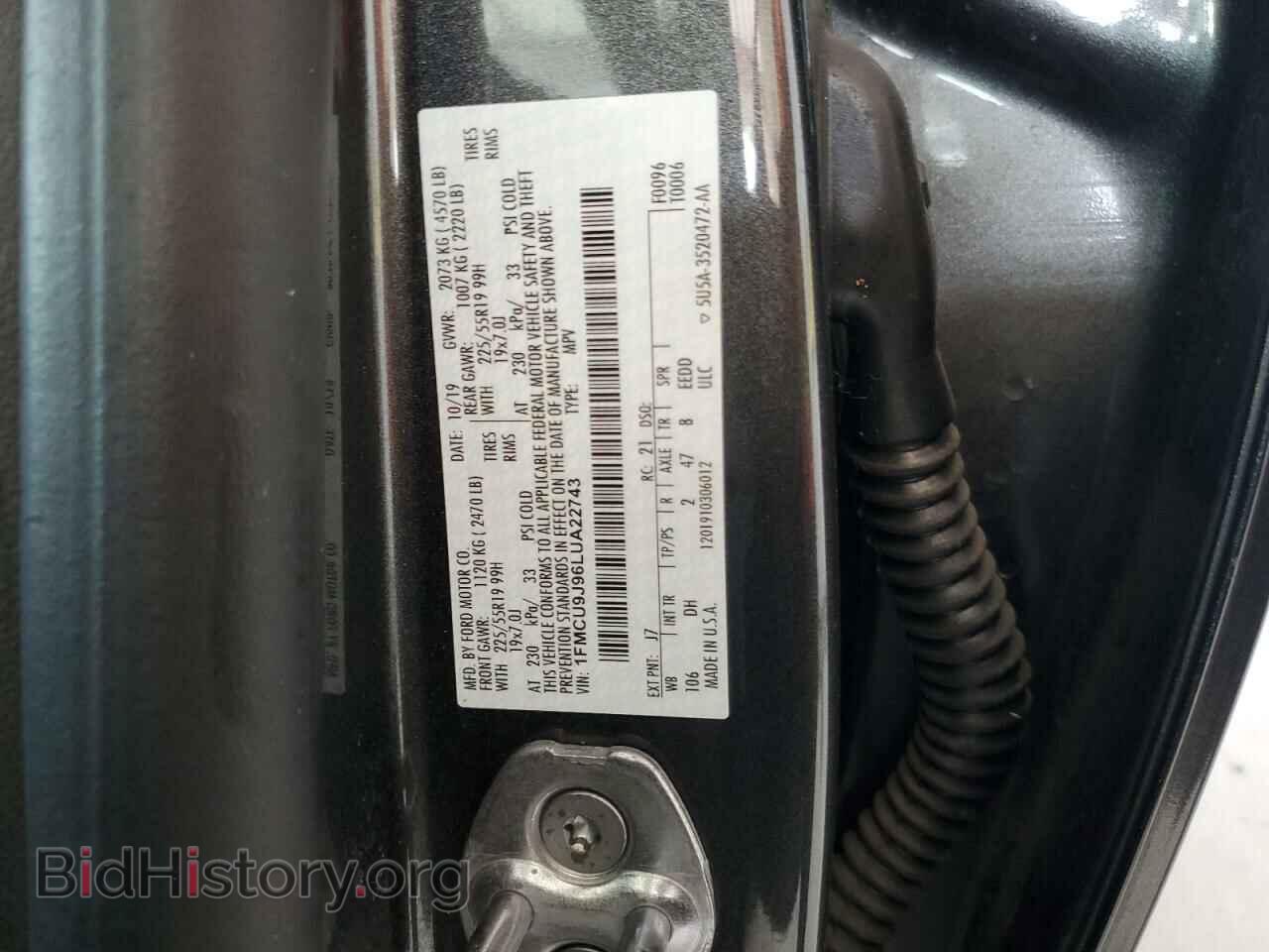 2020 FORD ESCAPE - VIN: 1FMCU9J96LUA22743 - Фото 13