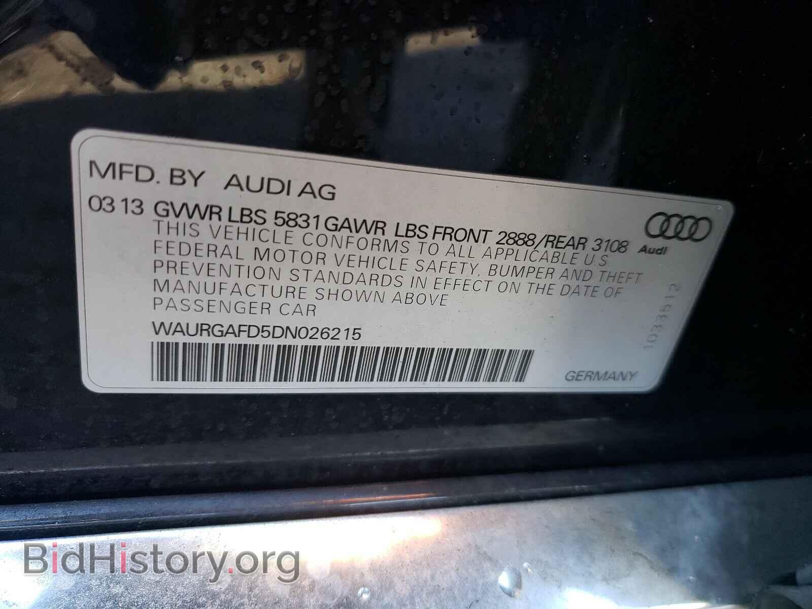 2013 AUDI A8 - VIN: WAURGAFD5DN026215 - Фото 10