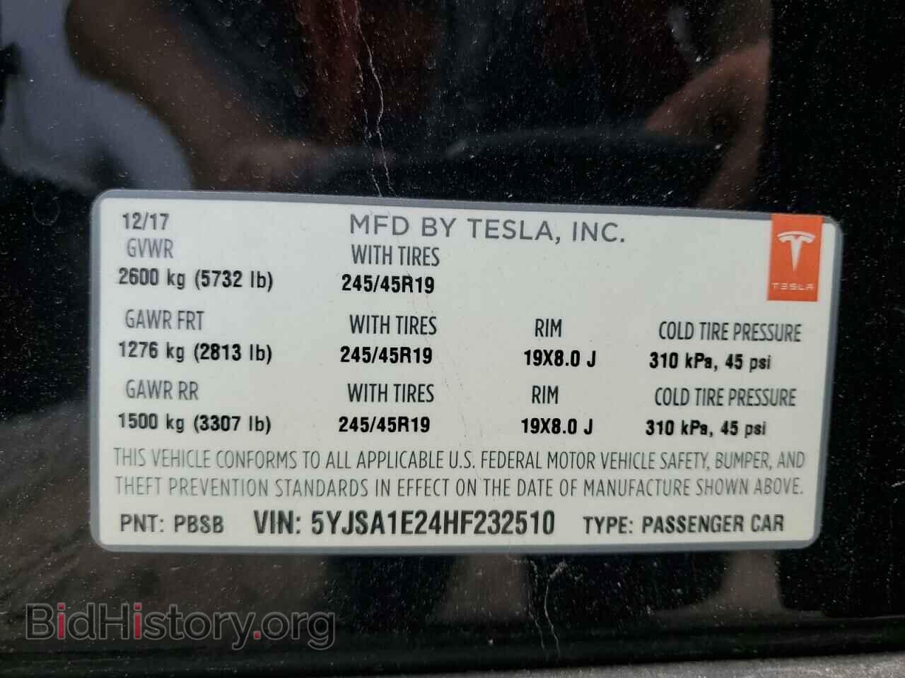 2017 TESLA MODEL S - VIN: 5YJSA1E24HF232510 - Photo 13