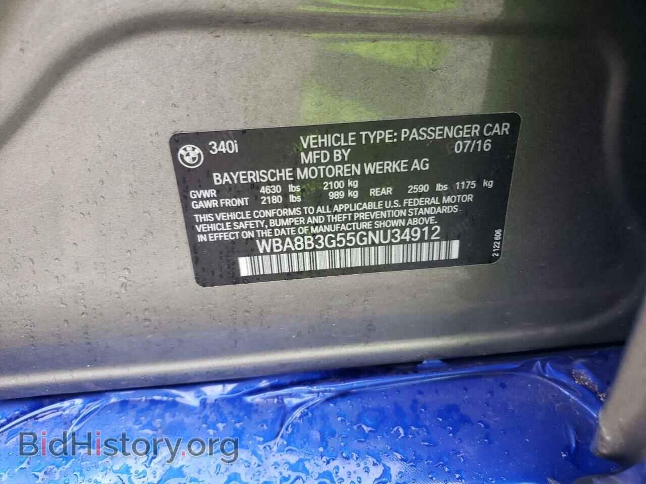 2016 BMW 3 SERIES - VIN: WBA8B3G55GNU34912 - Photo 12