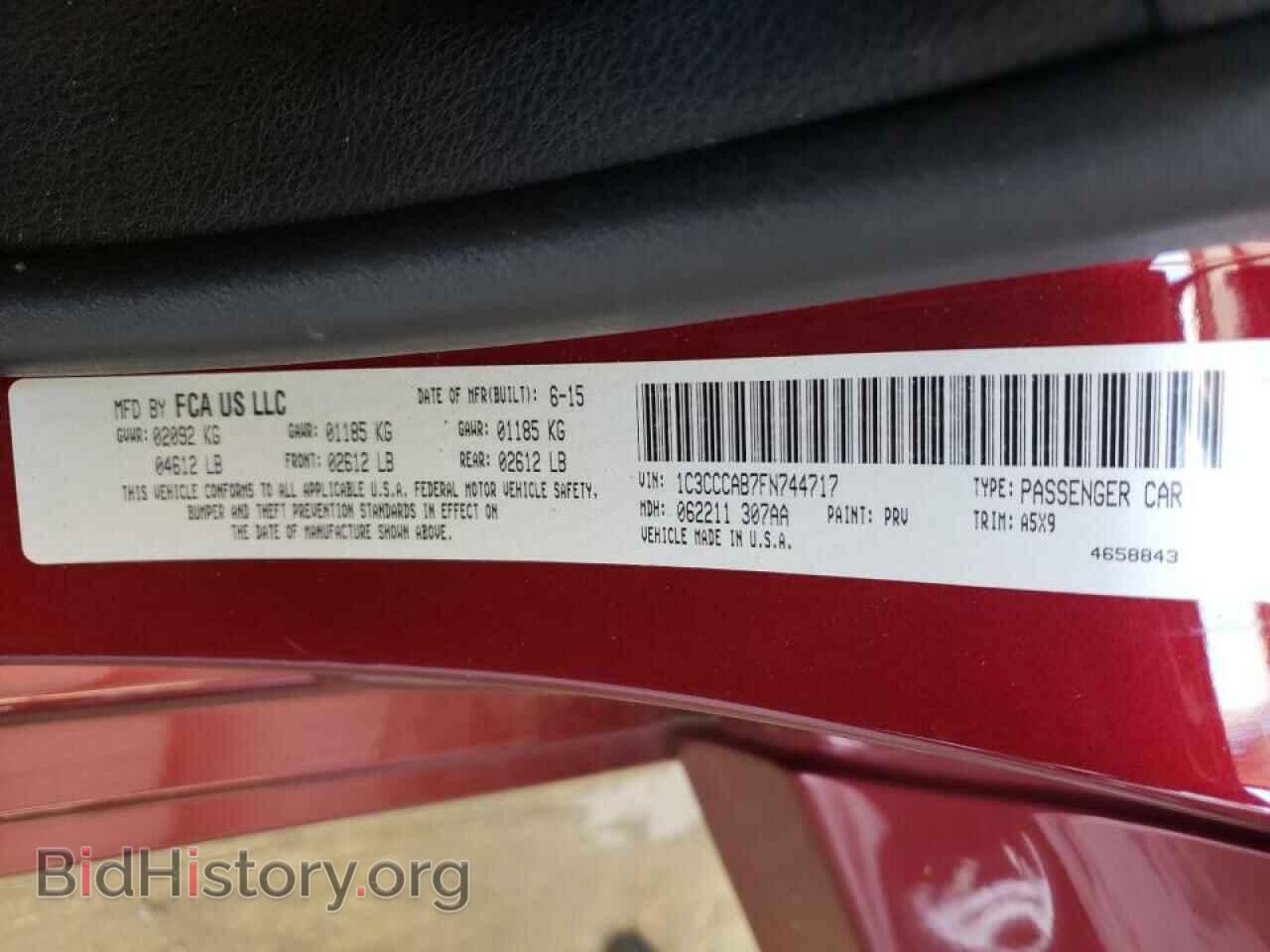 2015 CHRYSLER 200 - VIN: 1C3CCCAB7FN744717 - Фото 10