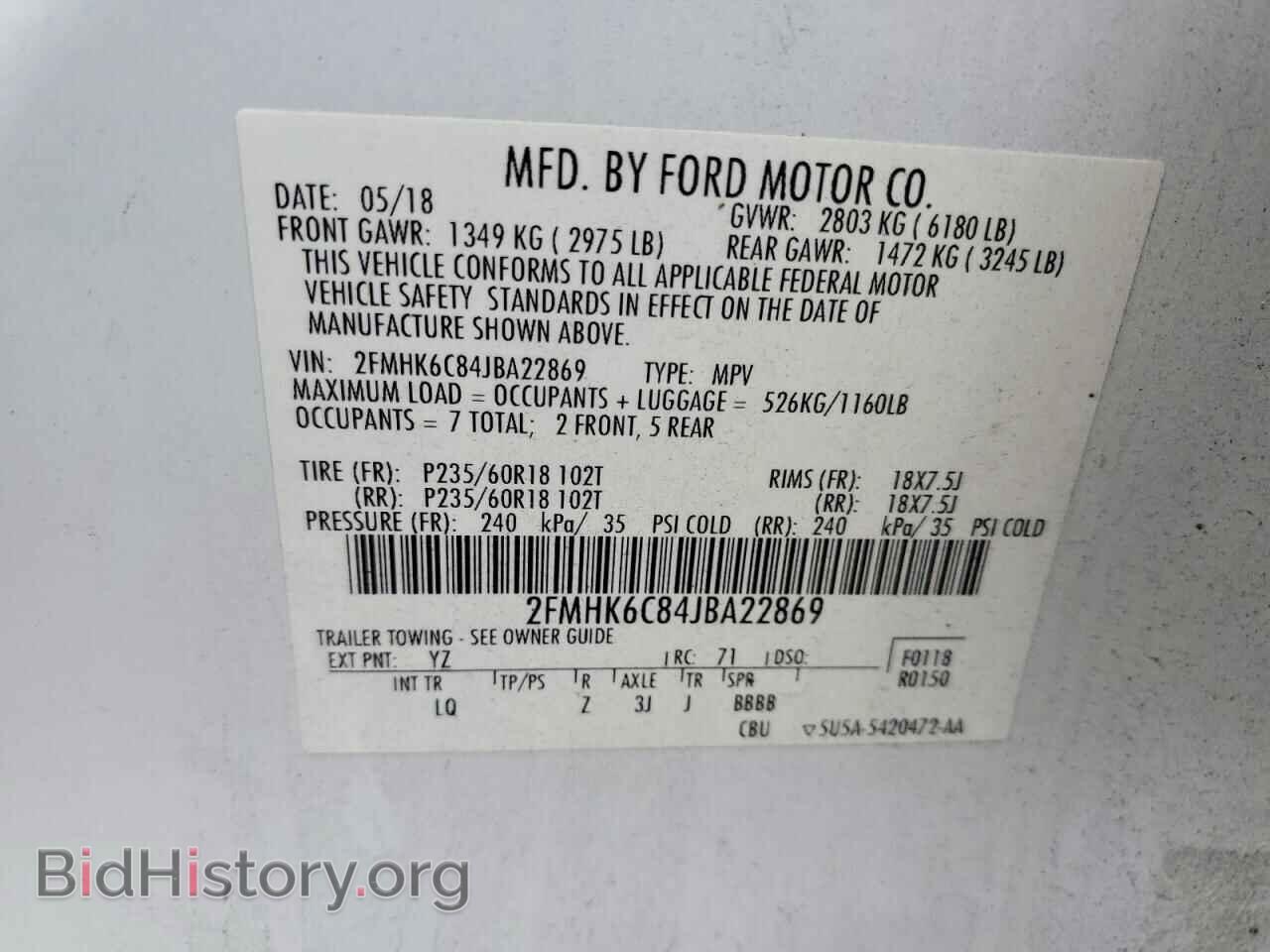 2018 FORD FLEX - VIN: 2FMHK6C84JBA22869 - Photo 13