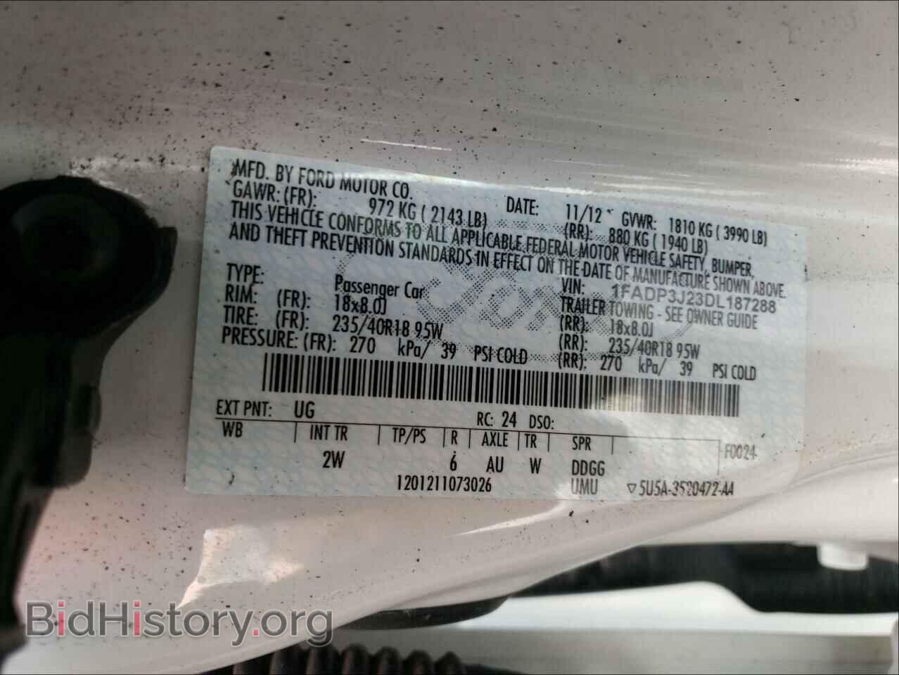 2013 FORD FOCUS - VIN: 1FADP3J23DL187288 - Фото 10