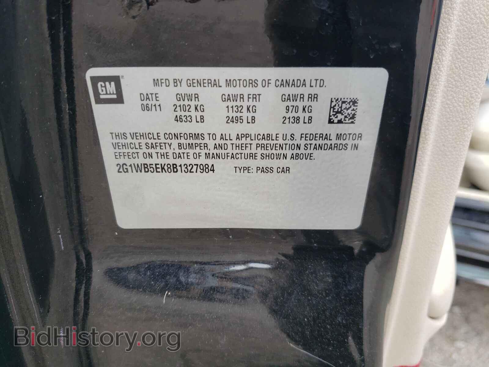 2011 CHEVROLET IMPALA - VIN: 2G1WB5EK8B1327984 - Фото 10