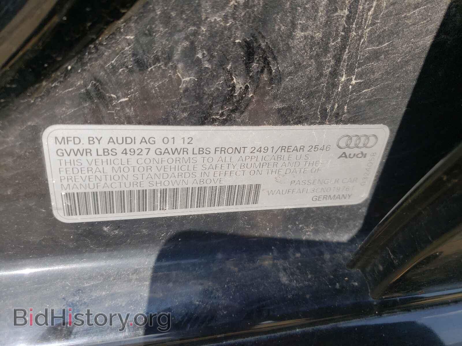 2012 AUDI A4 - VIN: WAUFFAFL3CN019761 - Фото 10