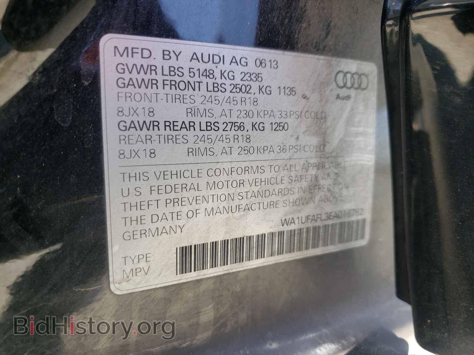 2014 AUDI A4 - VIN: WA1UFAFL3EA016762 - Фото 10