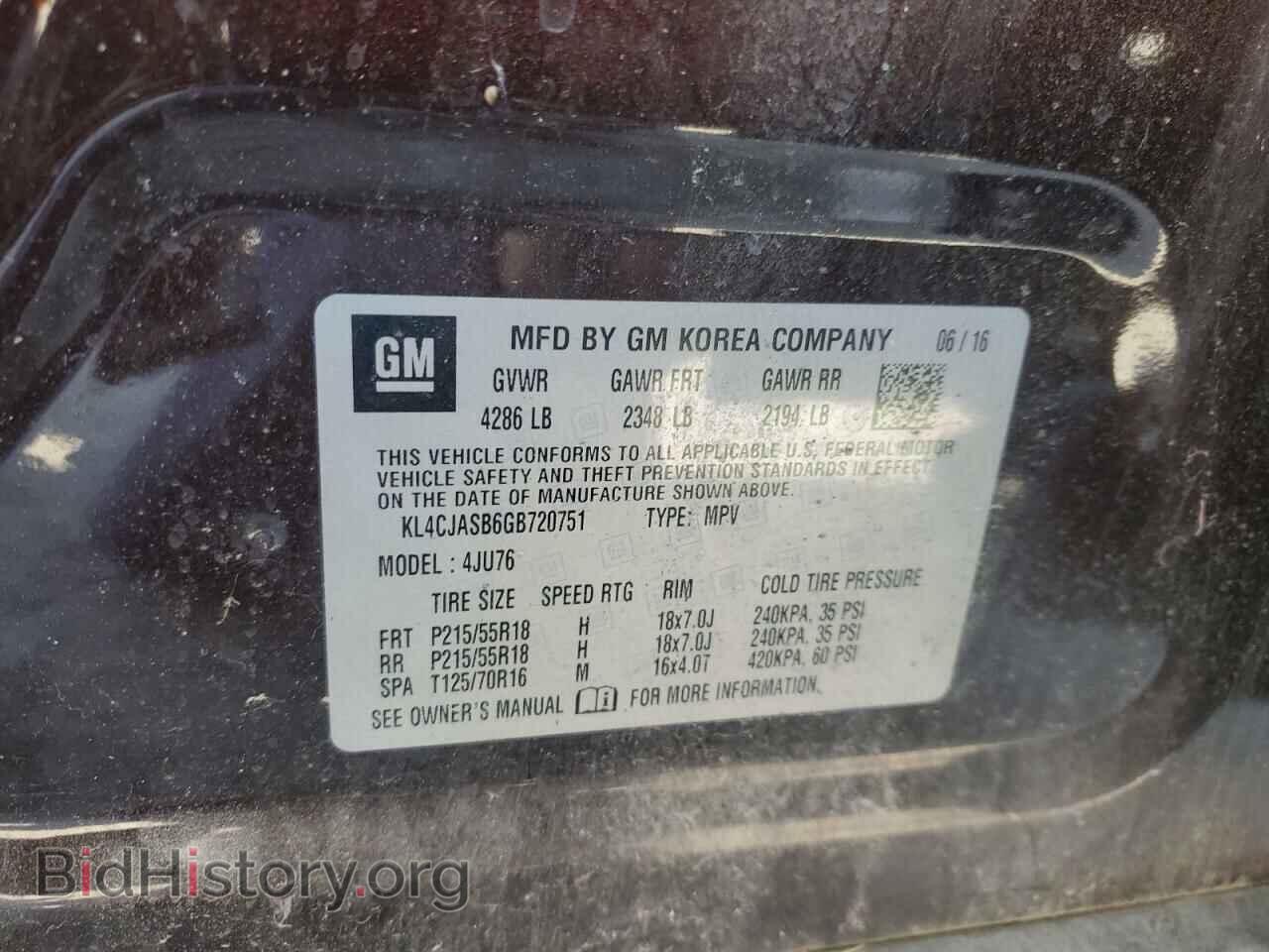2016 BUICK ENCORE - VIN: KL4CJASB6GB720751 - Photo 13