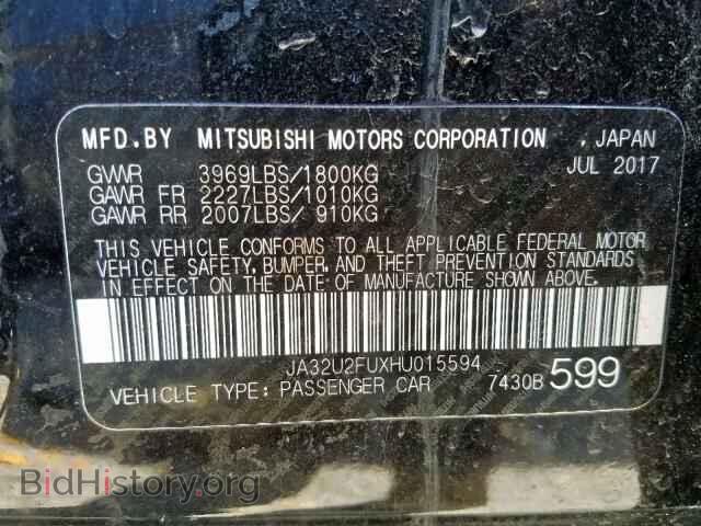 2017 MITSUBISHI LANCER - VIN: JA32U2FUXHU015594 - Фото 10