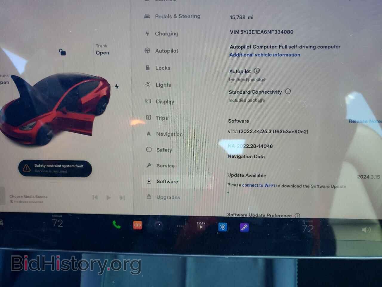 2022 TESLA MODEL 3 - VIN: 5YJ3E1EA6NF334080 - Фото 9