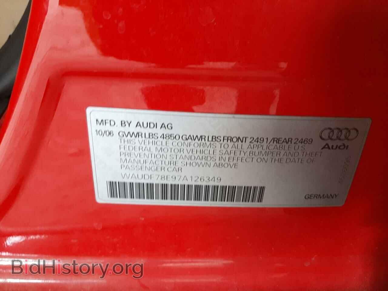 2007 AUDI A4 - VIN: WAUDF78E97A126349 - Фото 10