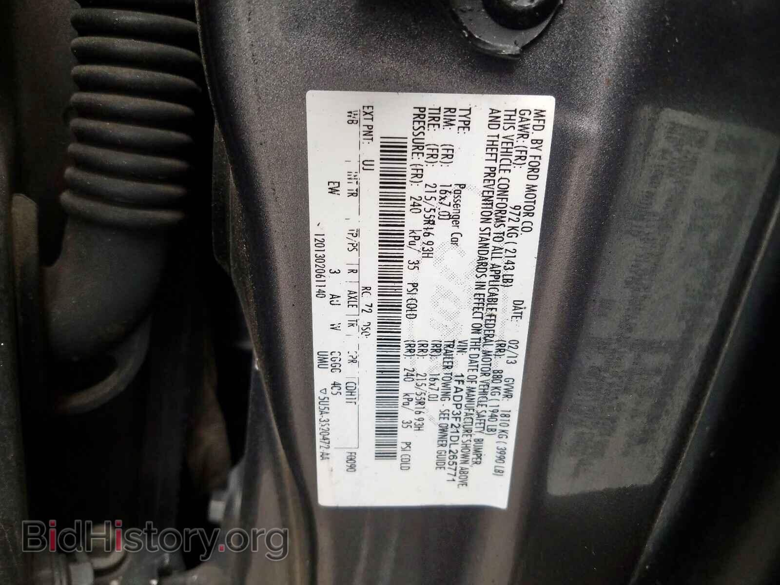 2013 FORD FOCUS SE - VIN: 1FADP3F21DL265771 - Фото 10