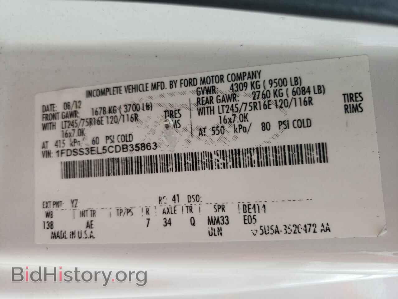 2012 FORD ECONOLINE - VIN: 1FDSS3EL5CDB35863 - Photo 10