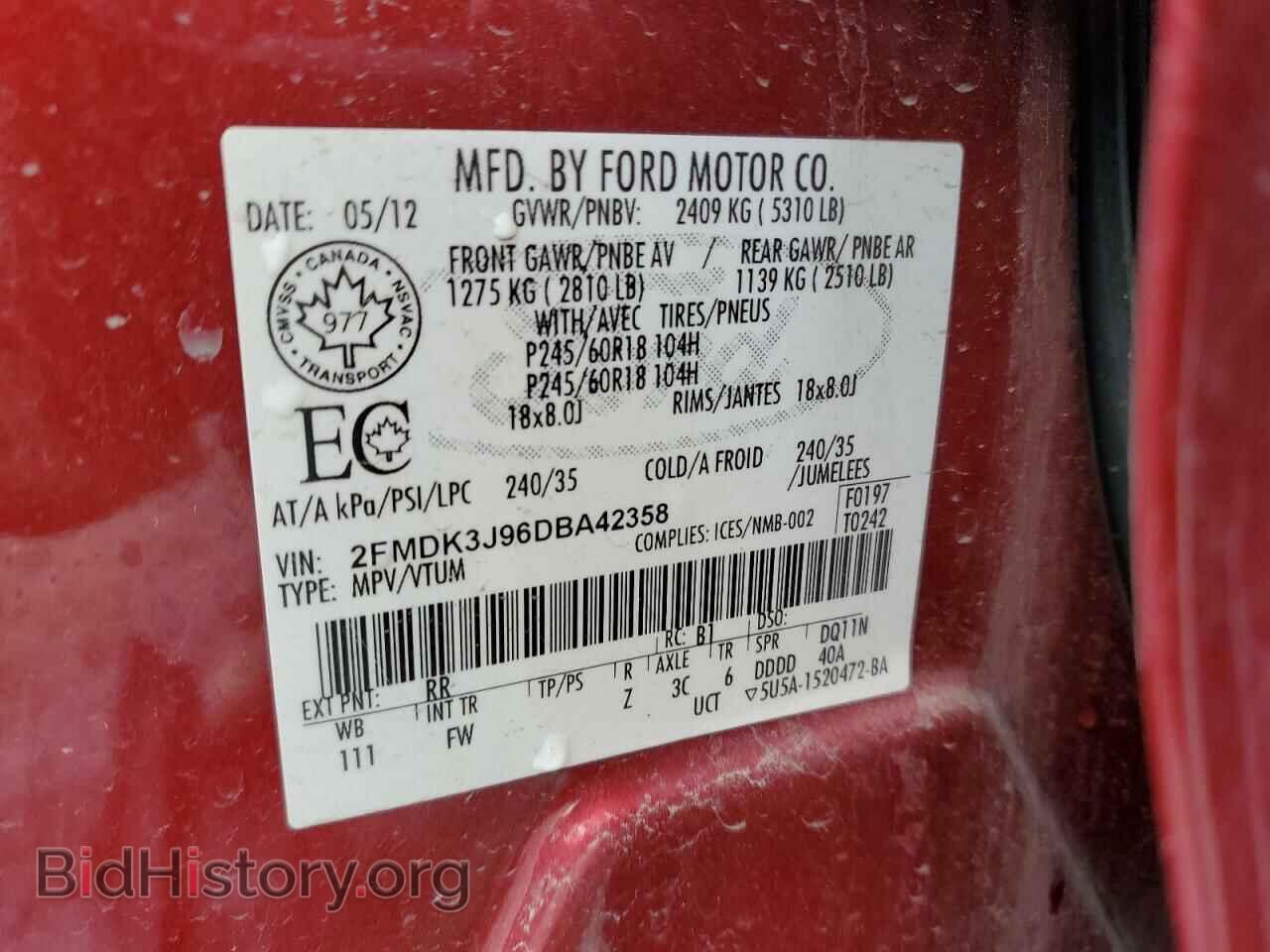 2013 FORD EDGE - VIN: 2FMDK3J96DBA42358 - Photo 12