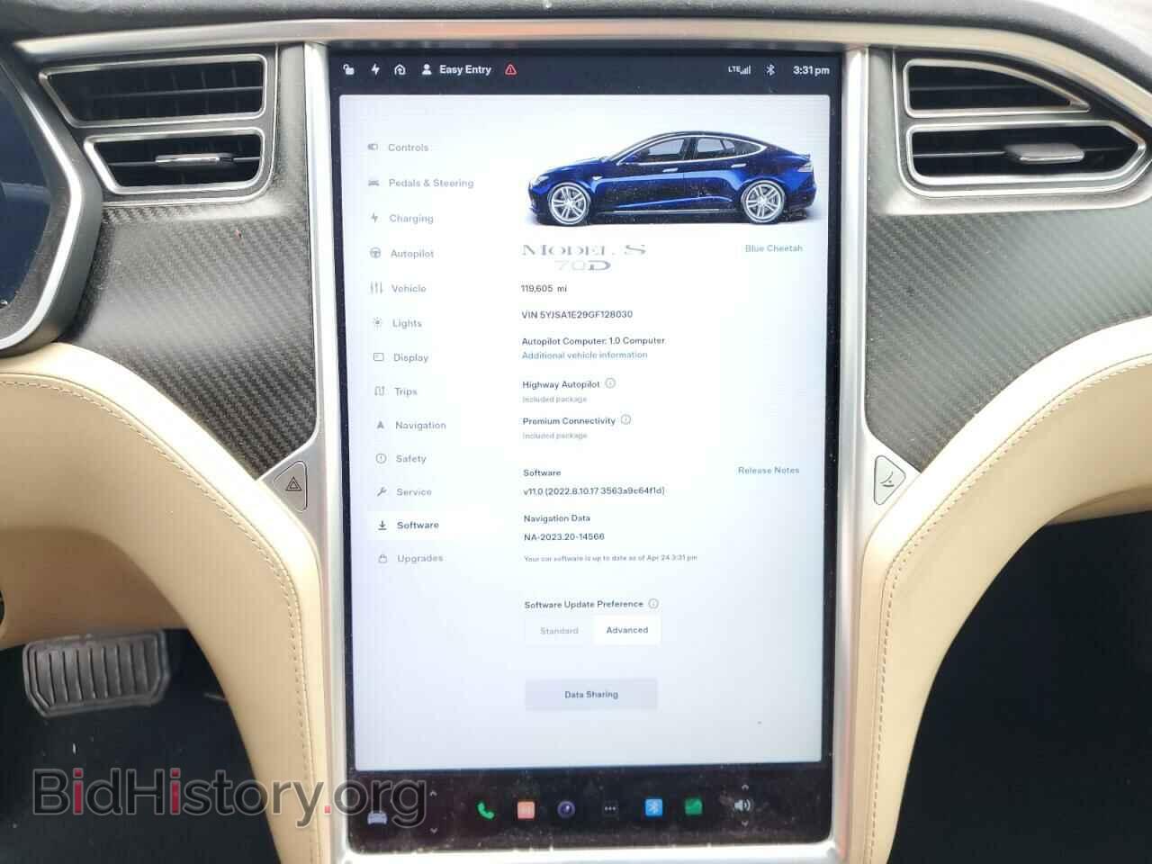 2016 TESLA MODEL S - VIN: 5YJSA1E29GF128030 - Photo 9