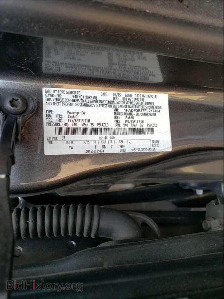 2015 FORD FOCUS - VIN: 1FADP3E27FL217454 - Фото 10