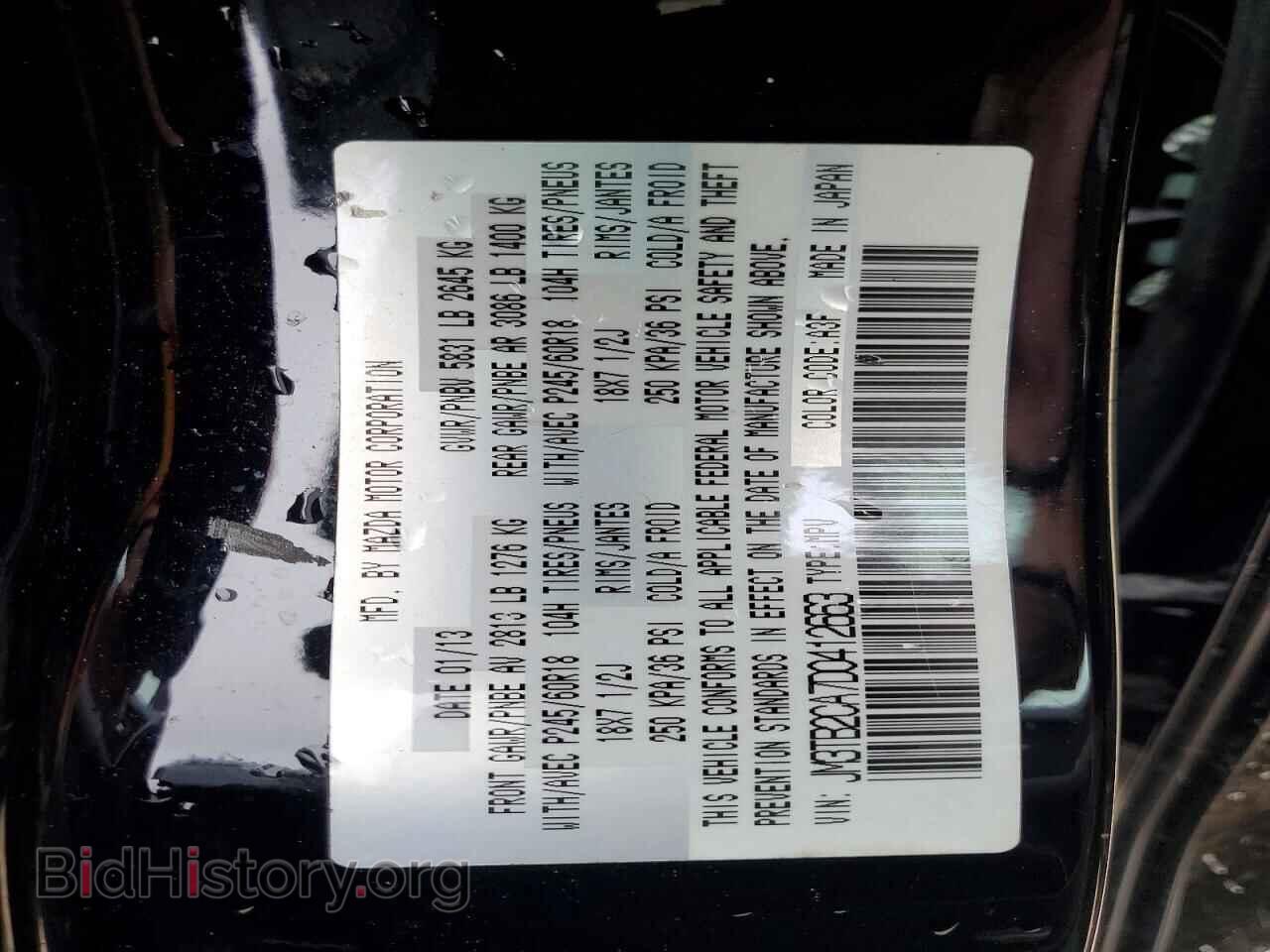 2013 MAZDA CX-9 - VIN: JM3TB2CA7D0412663 - Фото 14