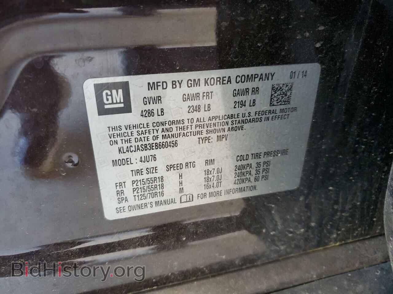 2014 BUICK ENCORE - VIN: KL4CJASB3EB660456 - Photo 13