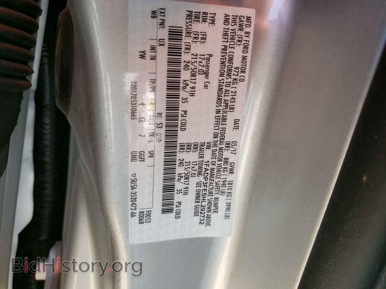 2017 FORD FOCUS - VIN: 1FADP3FE5HL292732 - Photo 10