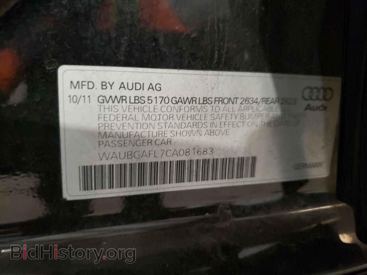 2012 AUDI S4/RS4 - VIN: WAUBGAFL7CA081683 - Фото 10