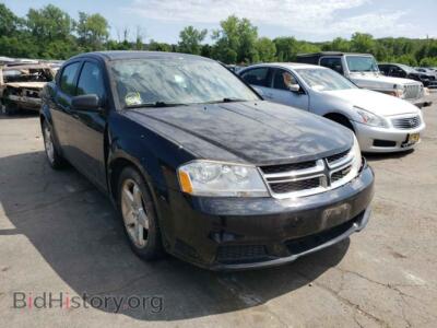 2012 Dodge AVENGER, black — VIN 1C3CDZCB2CN213725, Copart