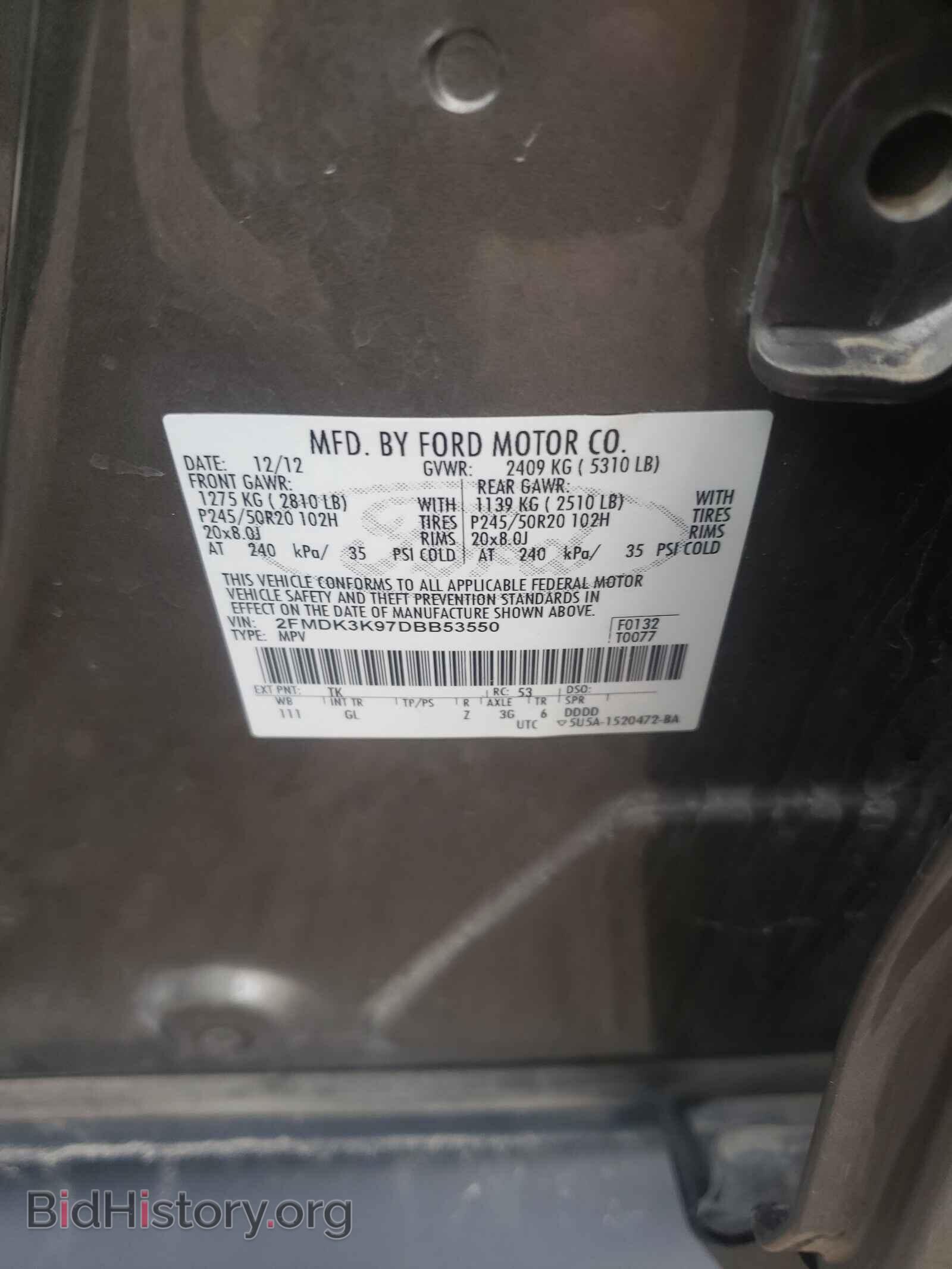 2013 FORD EDGE - VIN: 2FMDK3K97DBB53550 - Photo 10