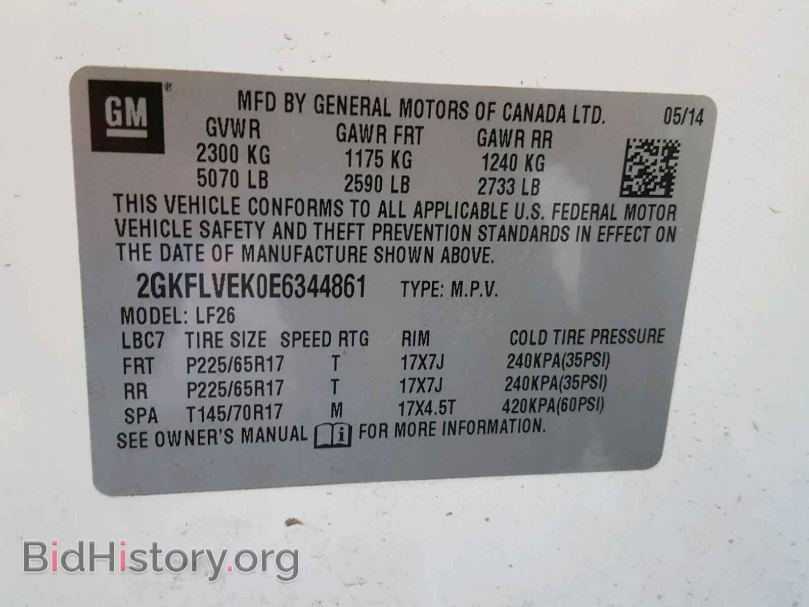 2014 GMC TERRAIN SL - VIN: 2GKFLVEK0E6344861 - Фото 10