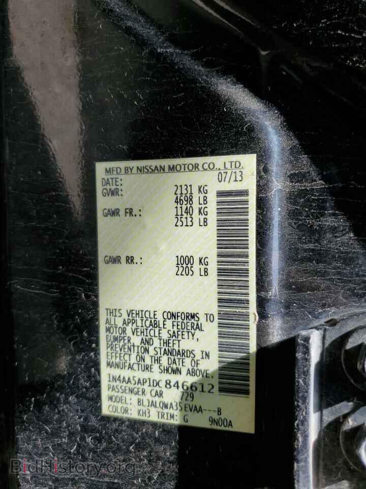 2013 NISSAN MAXIMA - VIN: 1N4AA5AP1DC846612 - Фото 10