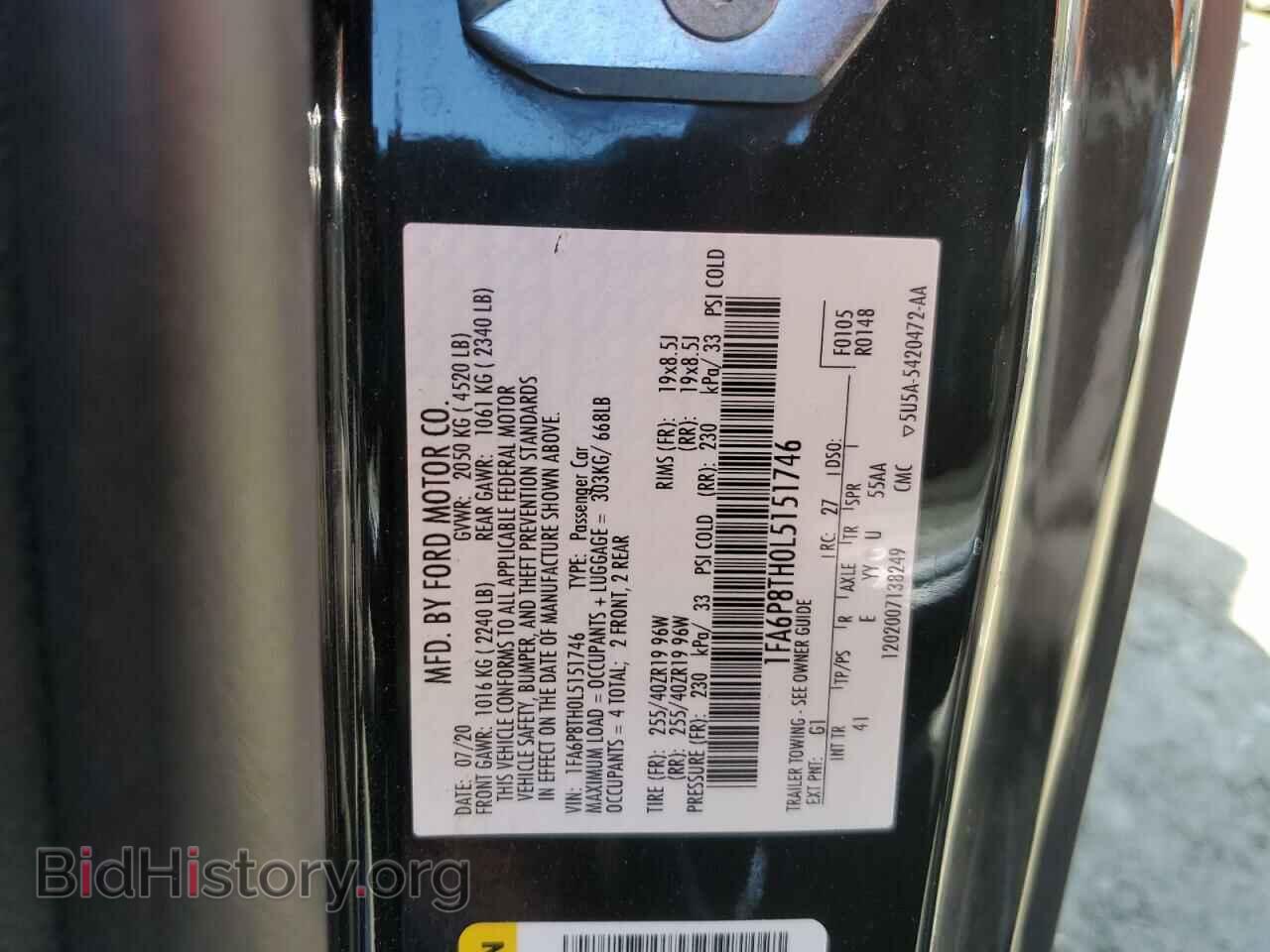 2020 FORD ALL Models - VIN: 1FA6P8TH0L5151746 - Фото 14