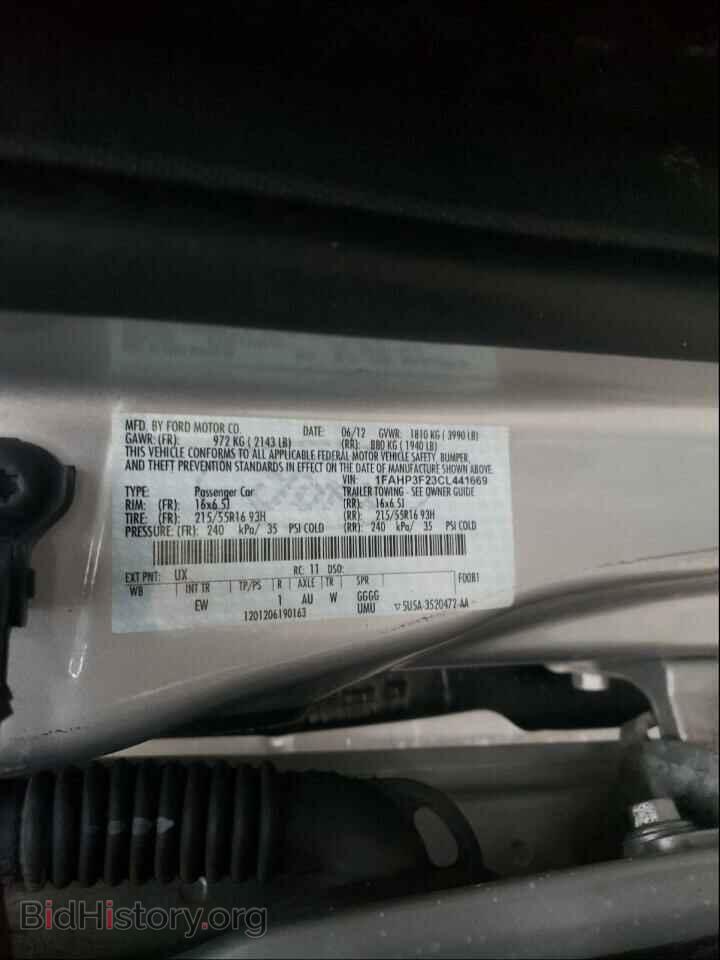 2012 FORD FOCUS - VIN: 1FAHP3F23CL441669 - Фото 10