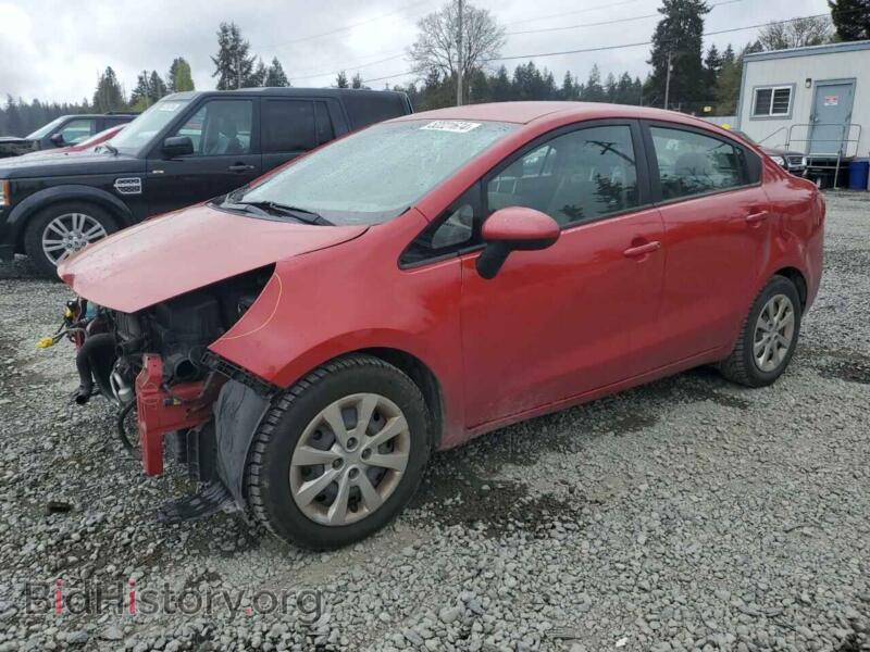 2014 Kia RIO LX (VIN KNADM4A36E6407361) — photo 1 of 12, Copart, damage: front end