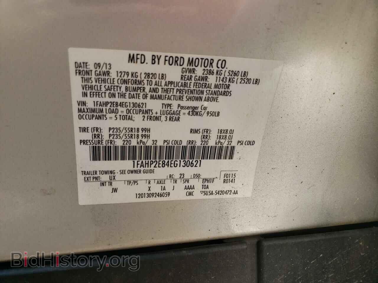 2014 FORD TAURUS - VIN: 1FAHP2E84EG130621 - Photo 12