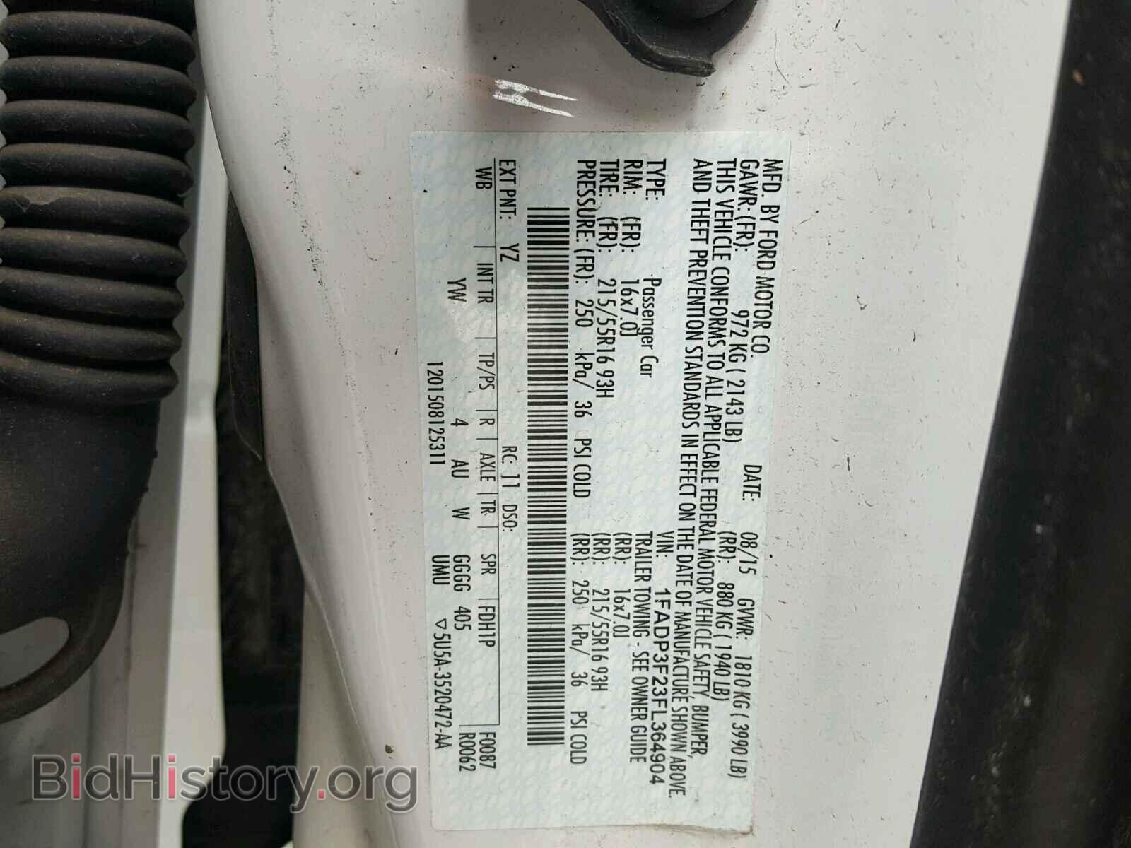 2015 FORD FOCUS - VIN: 1FADP3F23FL364904 - Photo 10